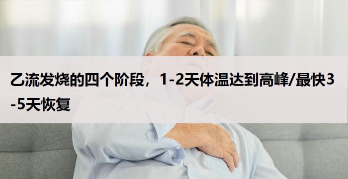乙流发烧的四个阶段,1-2天体温达到高峰/最快3-5天恢复-营养常识