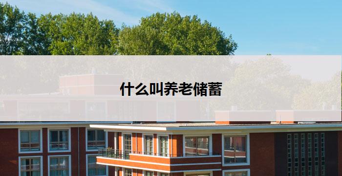 什么叫养老储蓄(养老储蓄:未来财富之本)