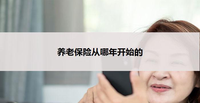 养老保险从哪年开始的(养老保险起始年份)