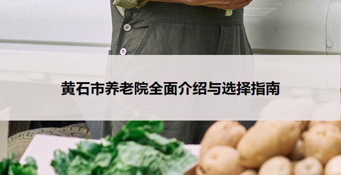 黄石市养老院全面介绍与选择指南