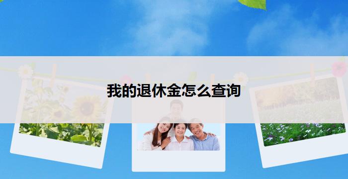 我的退休金怎么查询