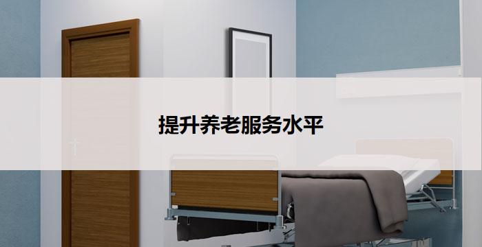 提升养老服务水平(提升养老服务水平的重要举措)