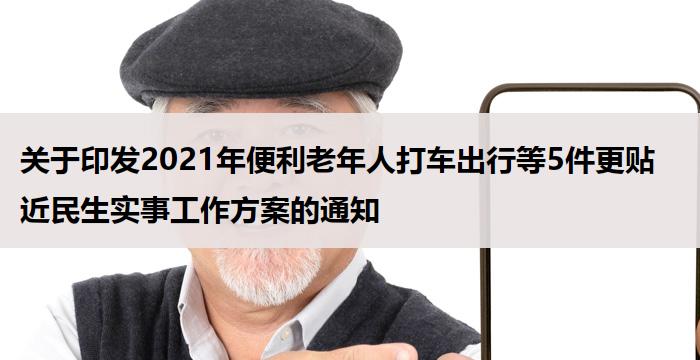 关于印发2021年便利老年人打车出行等5件更贴近民生实事工作方案的通知