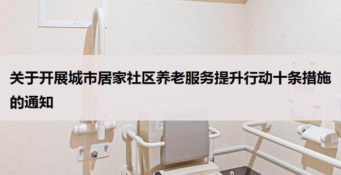 关于开展城市居家社区养老服务提升行动十条措施的通知