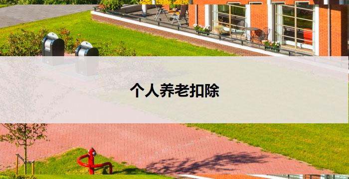 个人养老扣除(个人养老扣除政策解读)