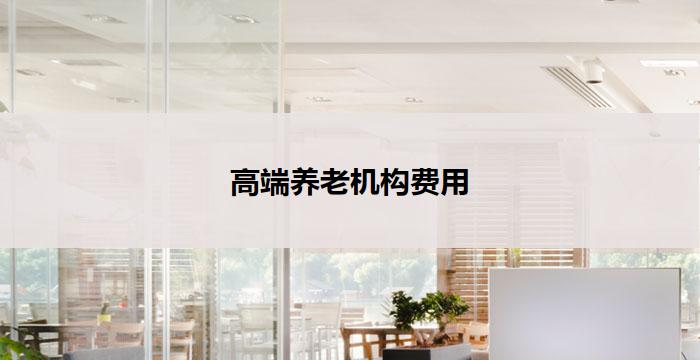 高端养老机构费用(高端养老机构费用解析)