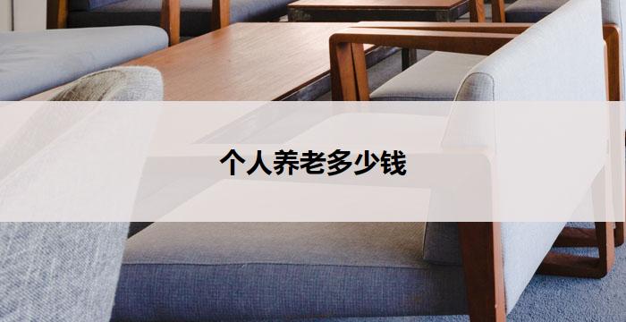 个人养老多少钱(个人养老金如何规划)
