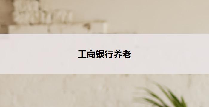 工商银行养老(工商银行养老计划：为您的未来提供保障)