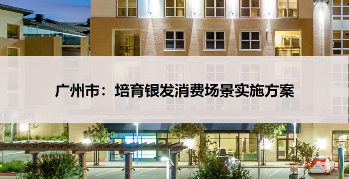 广州市:培育银发消费场景实施方案