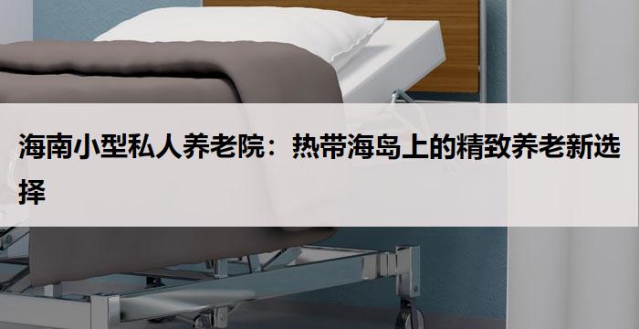 海南小型私人养老院：热带海岛上的精致养老新选择