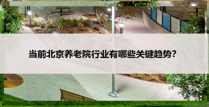 当前北京养老院行业有哪些关键趋势？