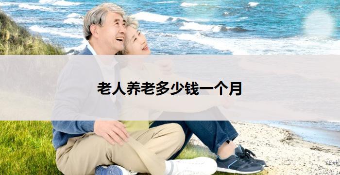 老人养老多少钱一个月(老人养老月花费：多少钱？)