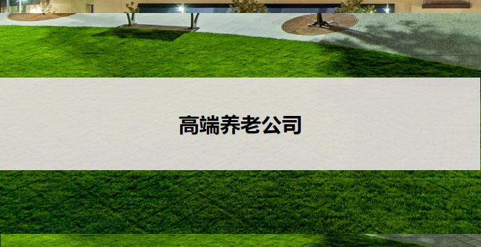 高端养老公司(高端养老公司:尊享贴心关怀)