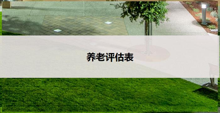 养老评估表(养老评估表：全面了解您的养老需求)