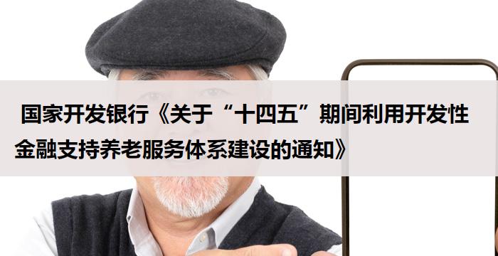 国家开发银行《关于“十四五”期间利用开发性金融支持养老服务体系建设的通知》