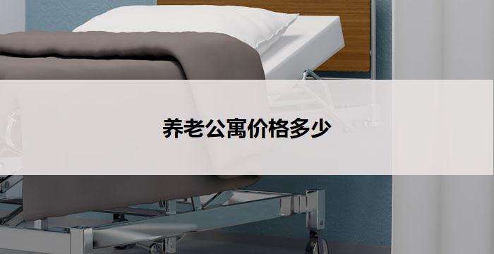 养老公寓价格多少(养老公寓价格中心)