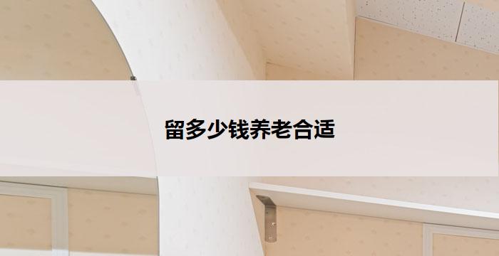 留多少钱养老合适(养老金储备：合适的储蓄金额是多少？)