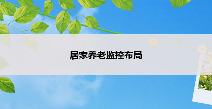 居家养老监控布局(居家养老监控布局：智能安全守护)