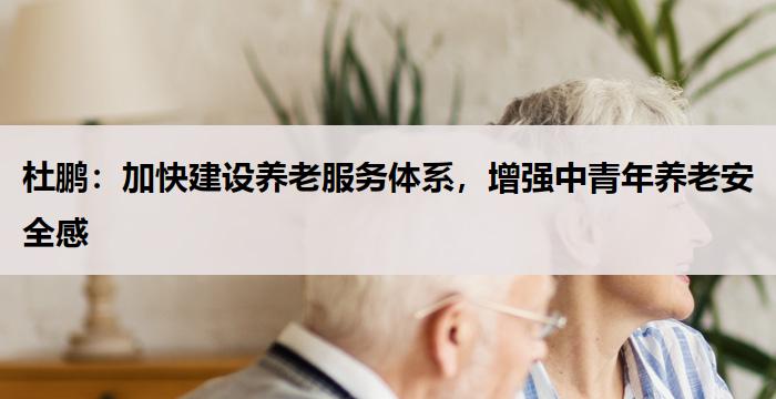 杜鹏:加快建设养老服务体系,增强中青年养老安全感