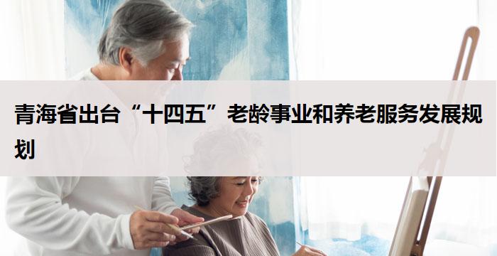 青海省出台“十四五”老龄事业和养老服务发展规划