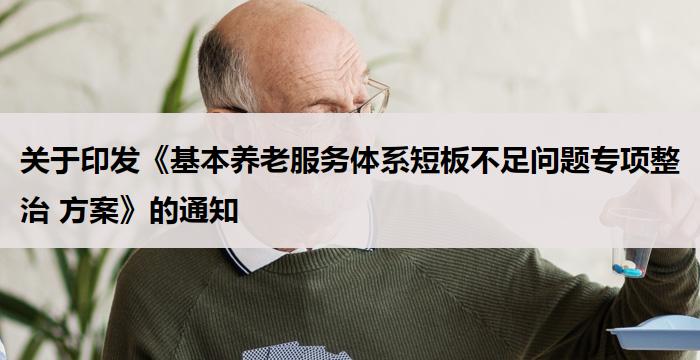 关于印发《基本养老服务体系短板不足问题专项整治 方案》的通知