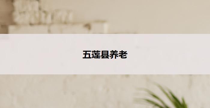 五莲县养老(五莲县打造养老新地标)