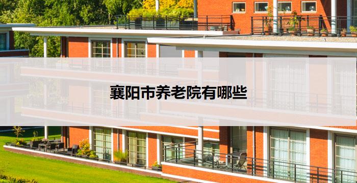 襄阳市养老院有哪些