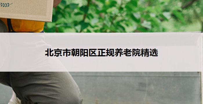 北京市朝阳区正规养老院精选
