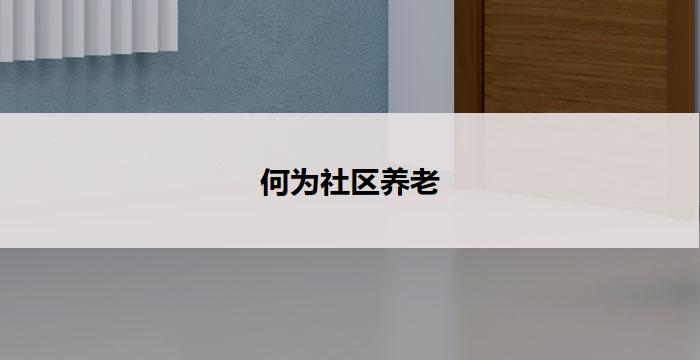 何为社区养老(社区养老：何为中心)