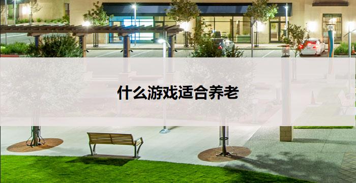 什么游戏适合养老(适合养老的游戏推荐)