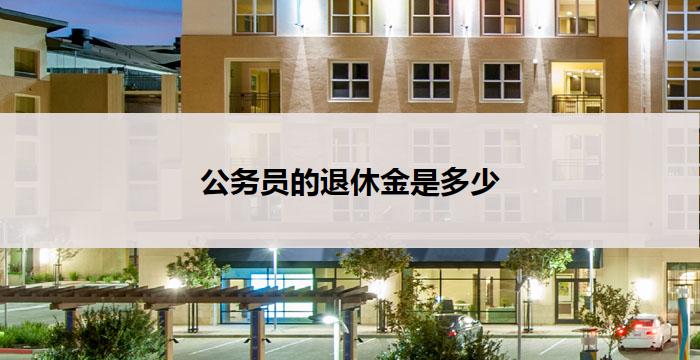 公务员的退休金是多少(公务员退休金：究竟有多少？)