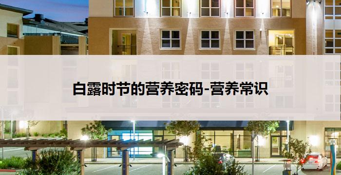 白露时节的营养密码-营养常识