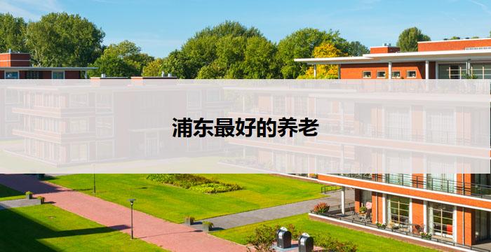 浦东最好的养老(浦东最优养老中心:照顾您幸福晚年)