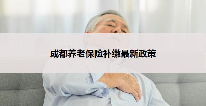 成都养老保险补缴最新政策