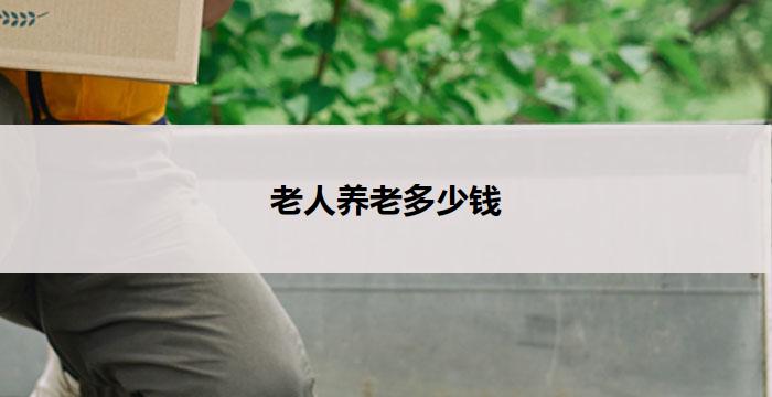 老人养老多少钱(养老费用：老人生活需要多少钱？)