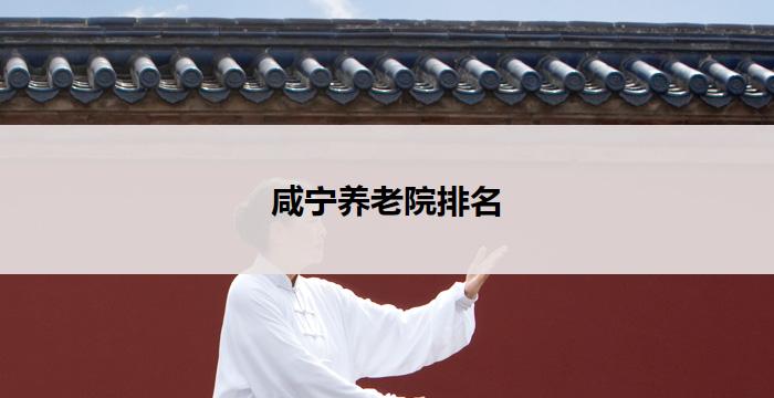 咸宁养老院排名