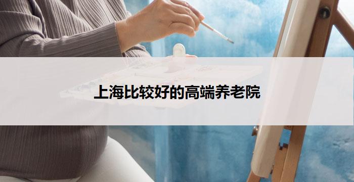 上海比较好的高端养老院